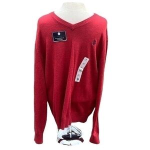 US Polo Assn sweater v neck size medium red